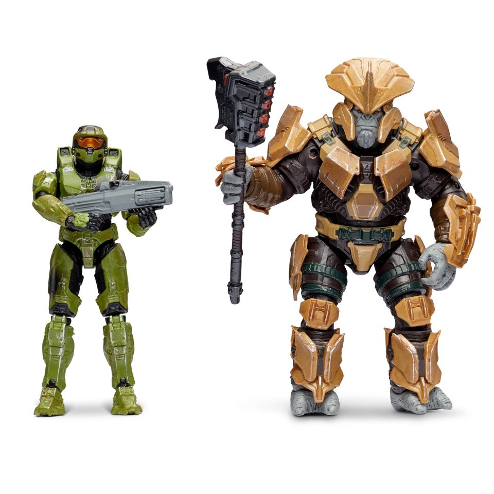 Halo Two Figure Pack - Master Chief vs. Brute Chieftain