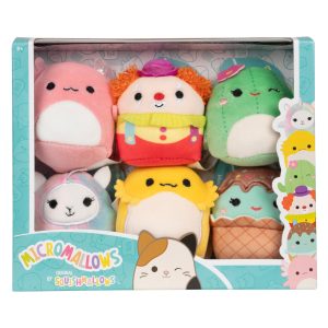 Micromallows 6-Pack – Archie Axolotl. Bimbi Clown. Lucy-May Llamapegacorn. Maritza Cactus. Maya Sundae. Rodry Bearded Dragon